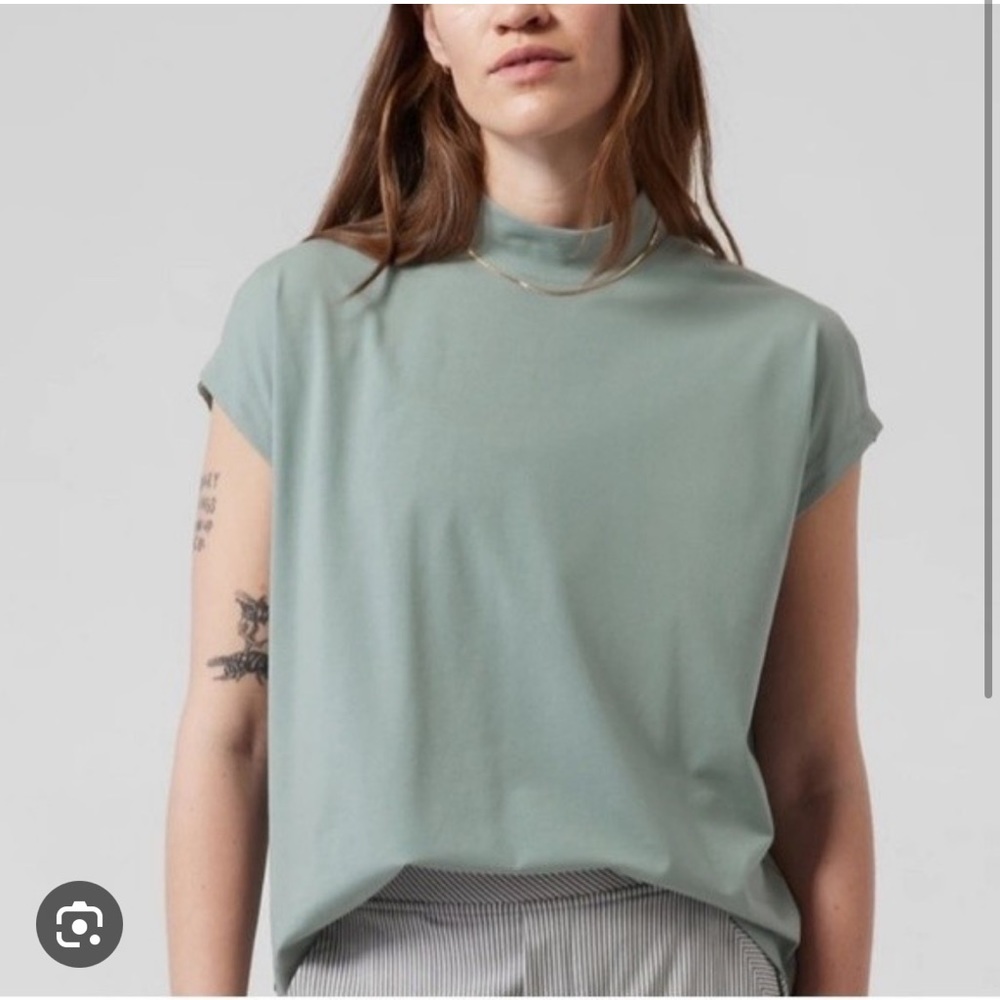 Athleta Away Mock Neck Tee